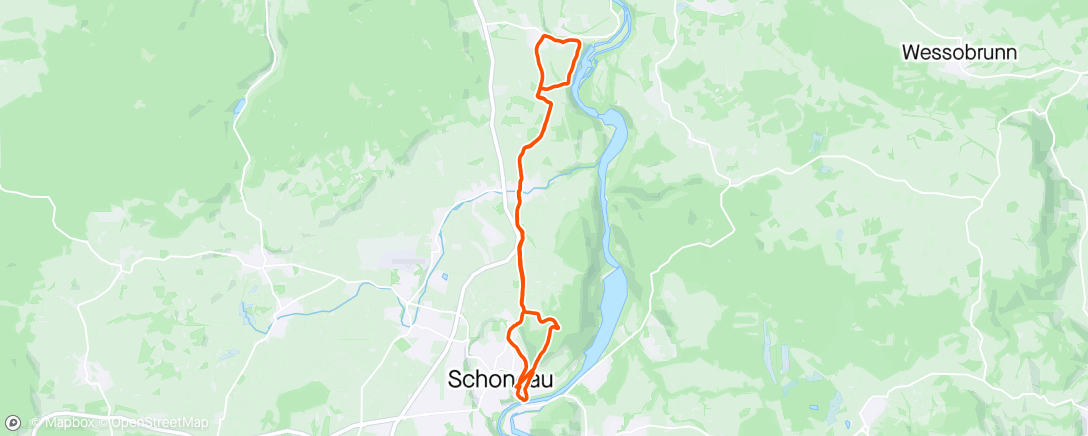 Map of the activity, Kinsau <> Schongau