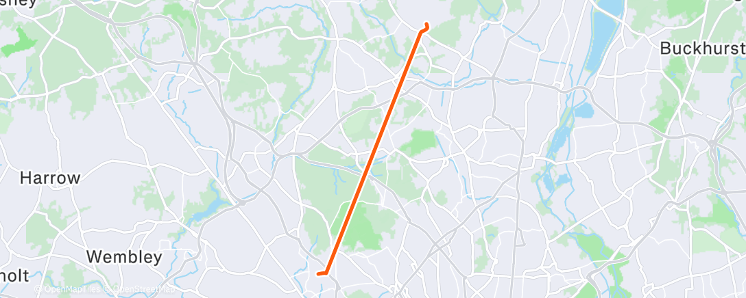 Map of the activity, Evening Walk