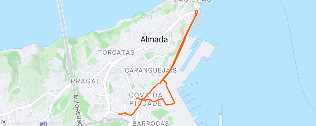 Map of the activity, Corrida para despertar 🐌