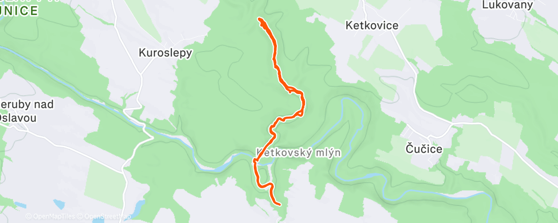 Map of the activity, Morning Hike