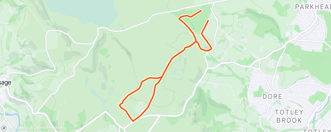 Map of the activity, Tigers Trail Fell Race