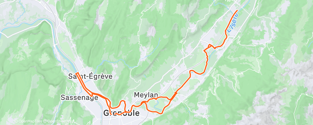 Map of the activity, Afternoon Ride