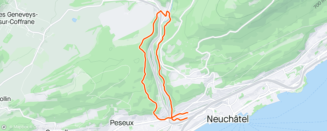 Карта физической активности ([🏭] Gorges du Seyon - Le Gibet 🌤 12°C)