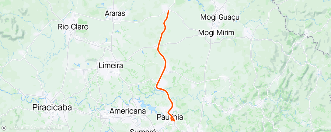 Map of the activity, 58/24 Paulínia x Conchal