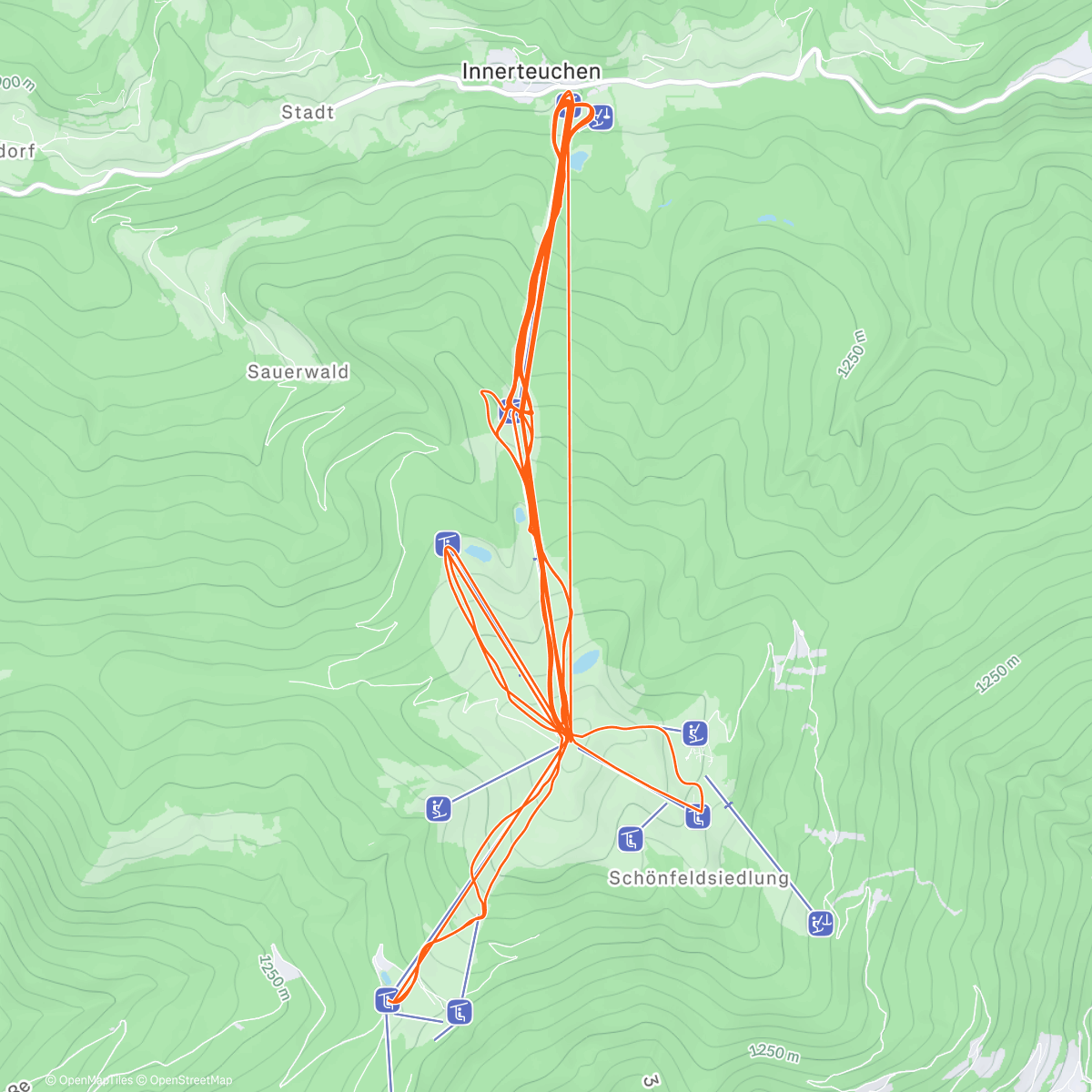 Карта физической активности (Morning Alpine Ski)