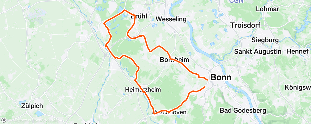 Map of the activity, Fahrt am Nachmittag