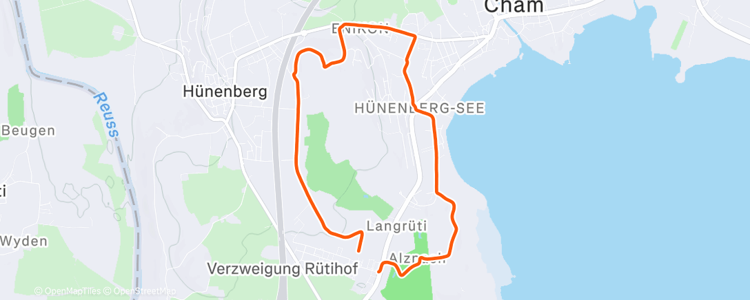 Map of the activity, Lunch Run
