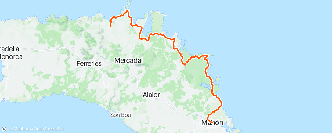 Mapa da atividade, ❤️Ultima Ultra della mia Vita 

⚠️⚠️⛔️⛔️DnF 100km Cami de Cavall Minorca