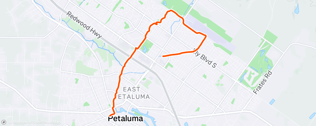 Map of the activity, Afternoon Ride