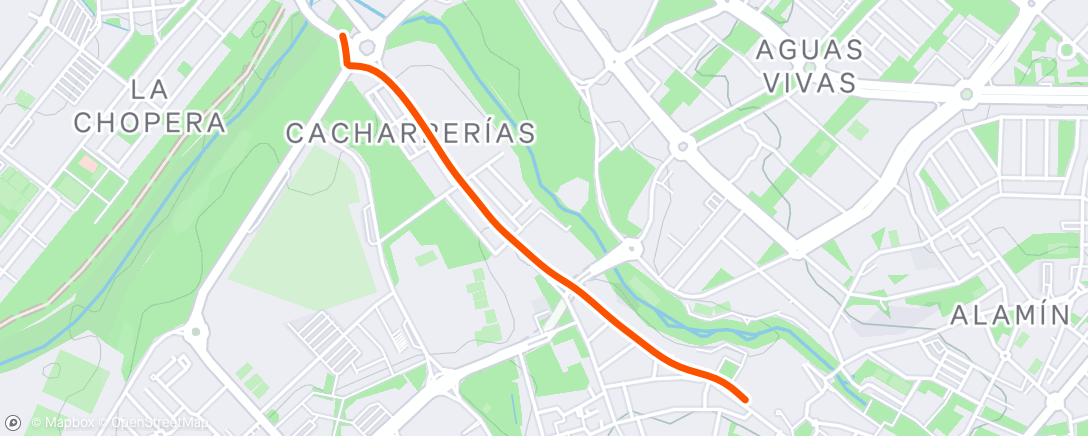 Map of the activity, Evening Run