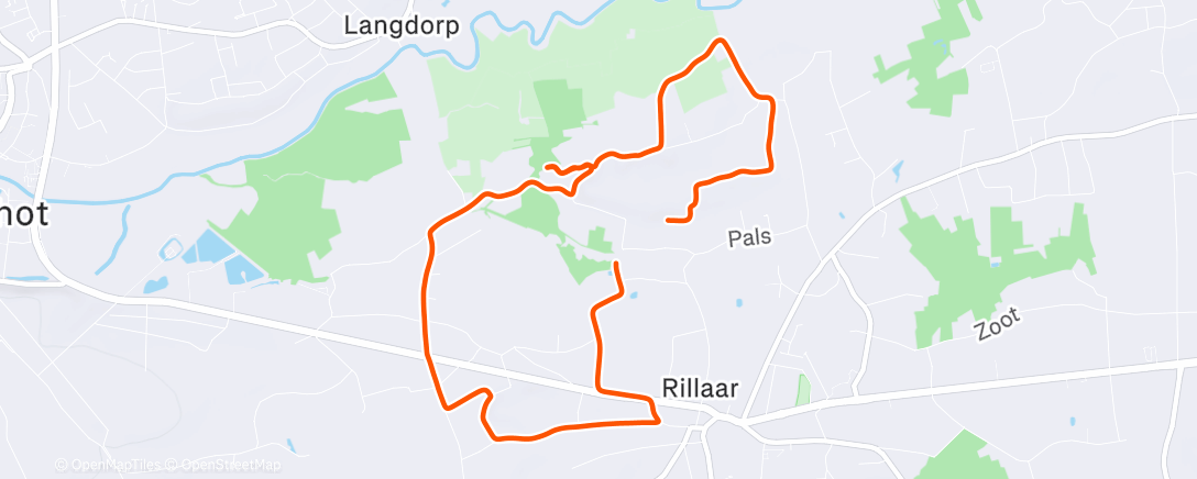 Map of the activity, Namiddagwandeling