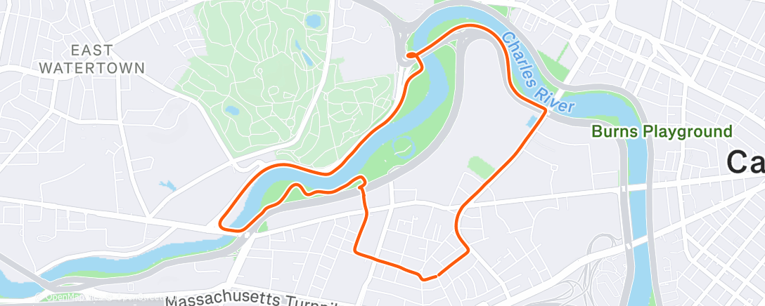 Map of the activity, Lunch Run