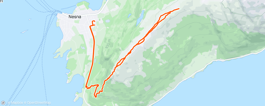 Mappa dell'attività Terskel opp fjellet, ellers rolig