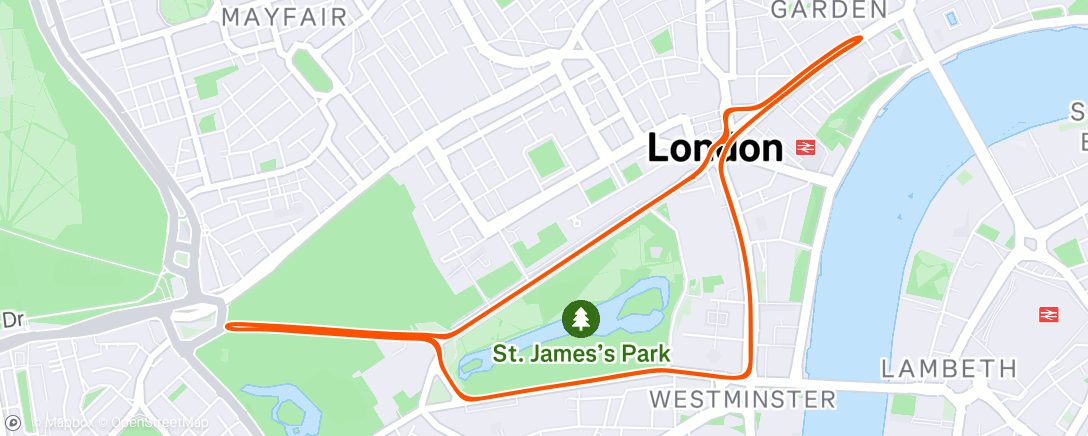 Map of the activity, Zwift - HIT 3x12x30/30 in London