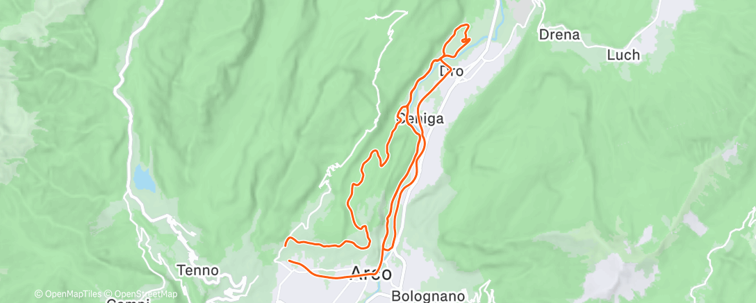 Map of the activity, Lunch Ride