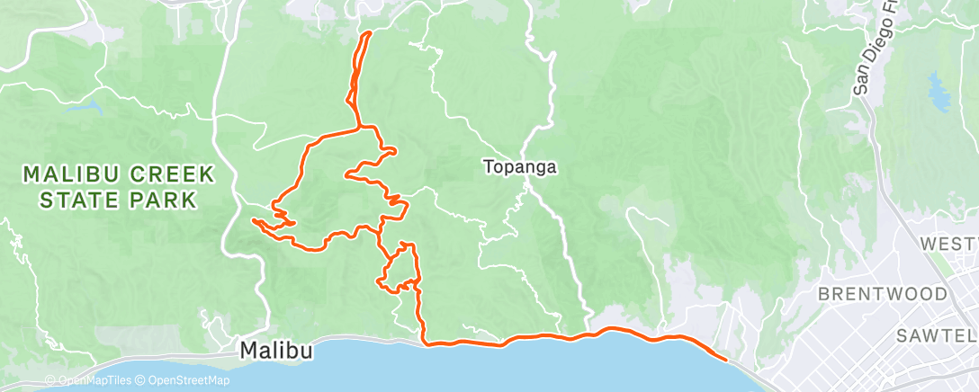 Map of the activity, Morning Ride
