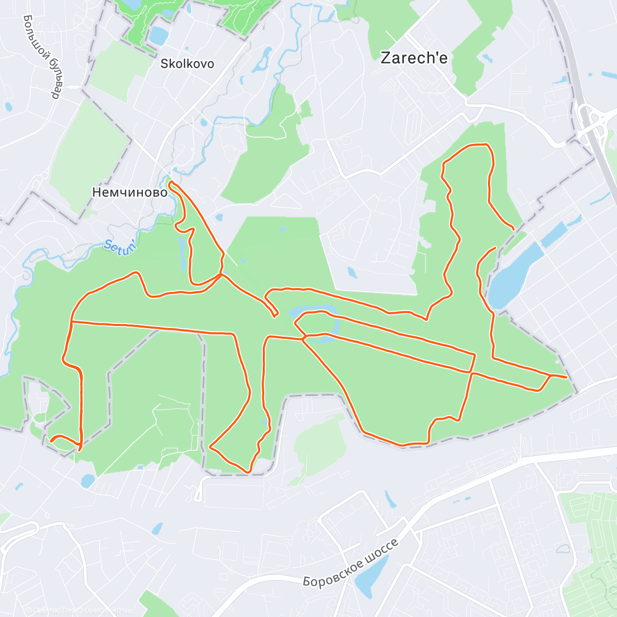 Карта физической активности (Вечерняя Мещера)