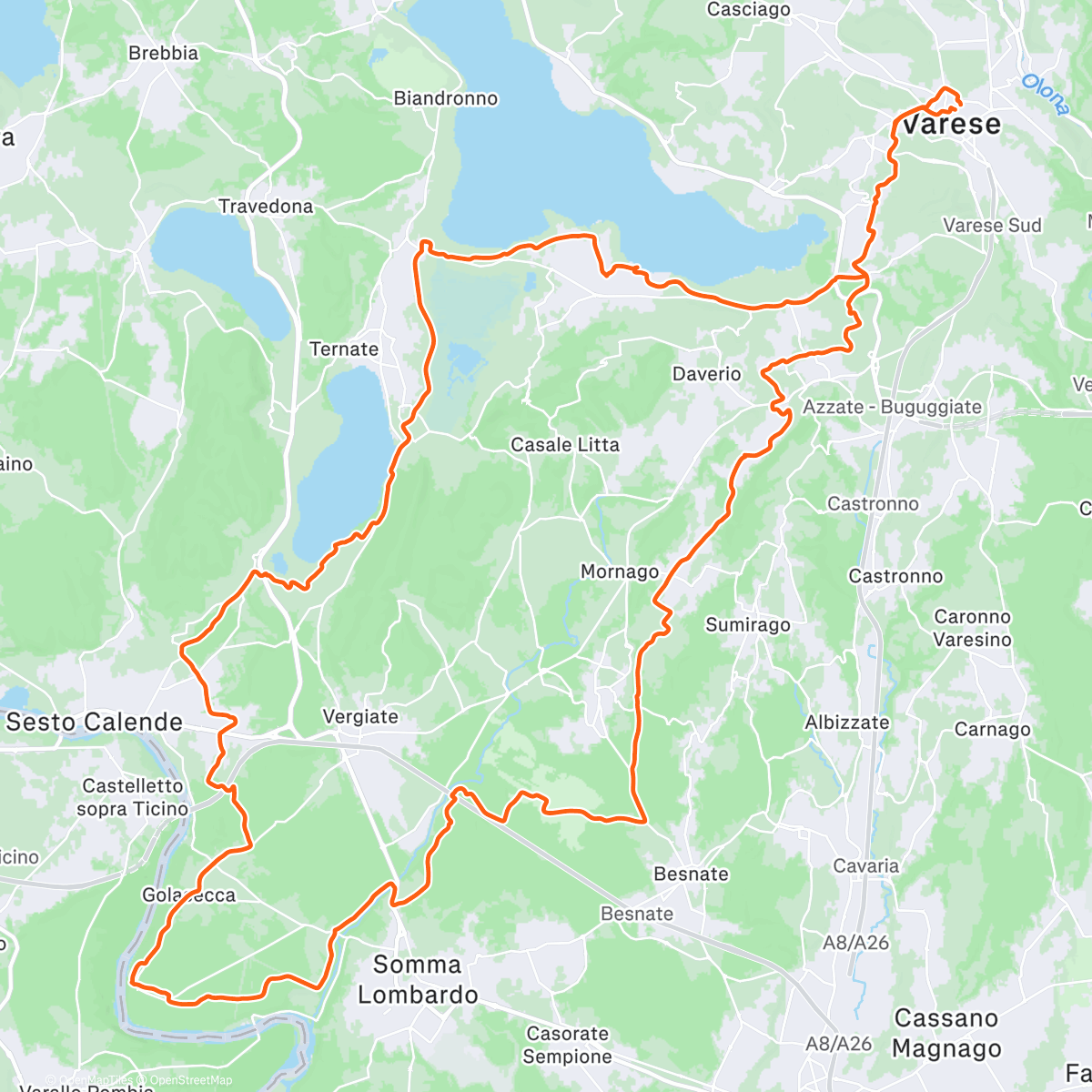 Map of the activity, Vergiate #Varese2