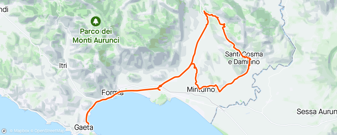 Map of the activity, Giro pomeridiano