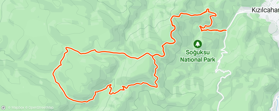Map of the activity, Soğuksu Trail 28k