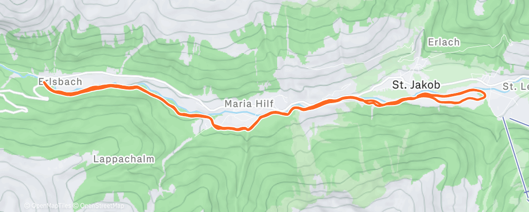 Карта физической активности (Erlsbach)