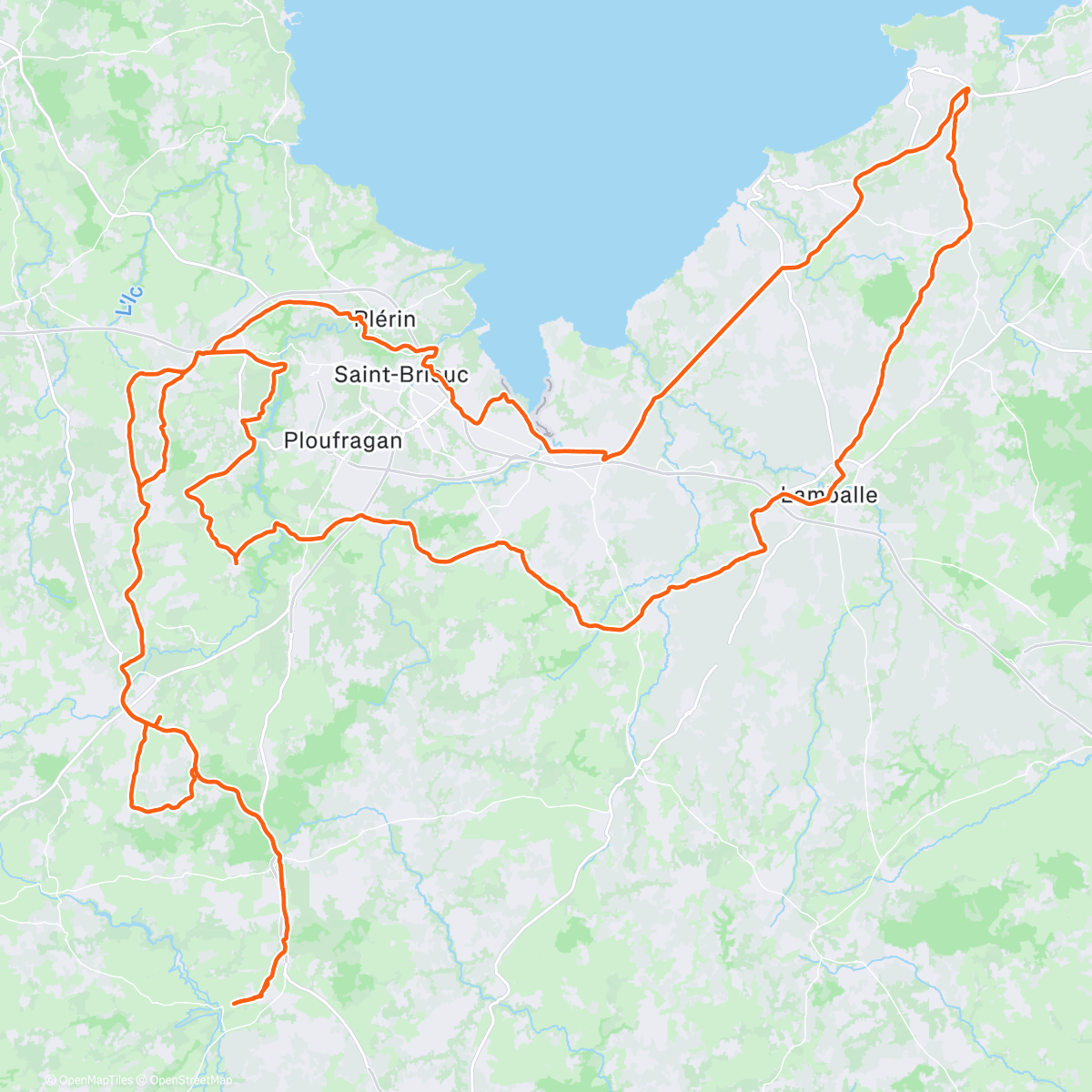 Map of the activity, Morning Ride