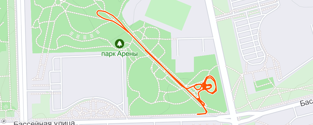 Map of the activity, Lunch Inline Skate