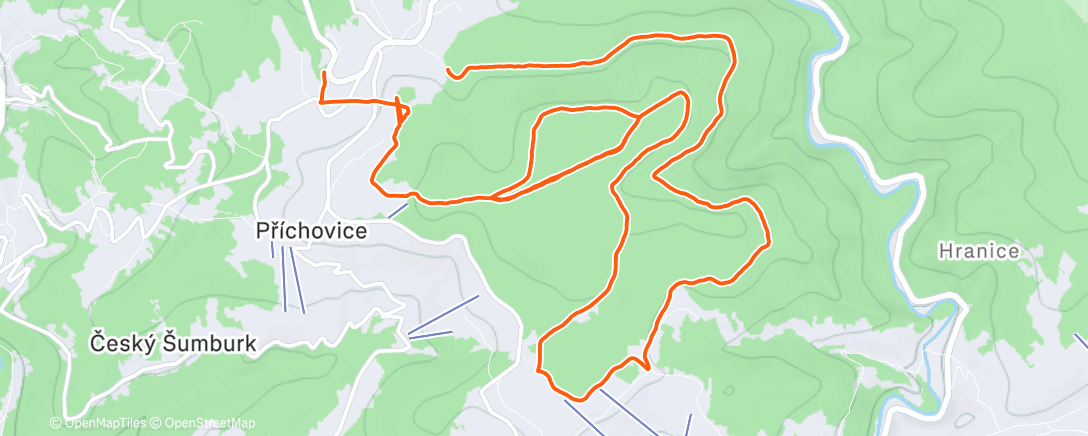 Map of the activity, Afternoon Nordic Ski
