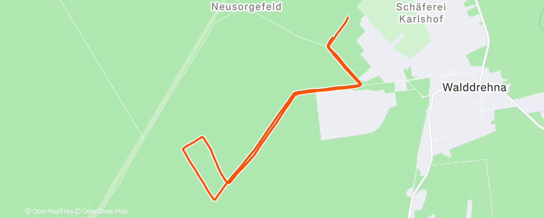 Map of the activity, Lauf am Nachmittag