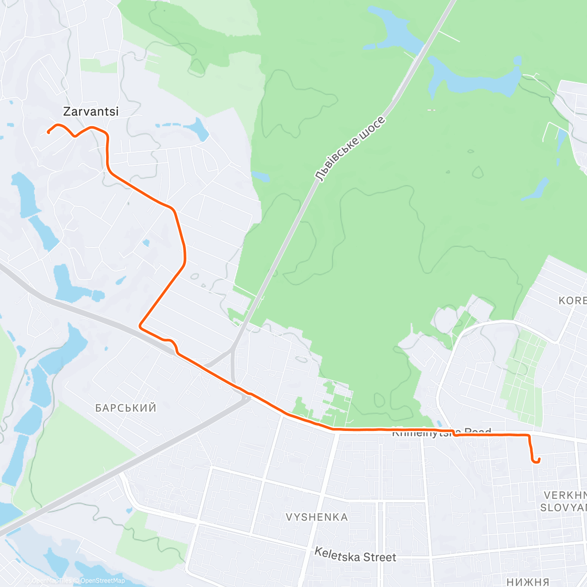 Map of the activity, Morning Ride (B2W)