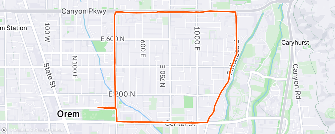 Map of the activity, Morning Run