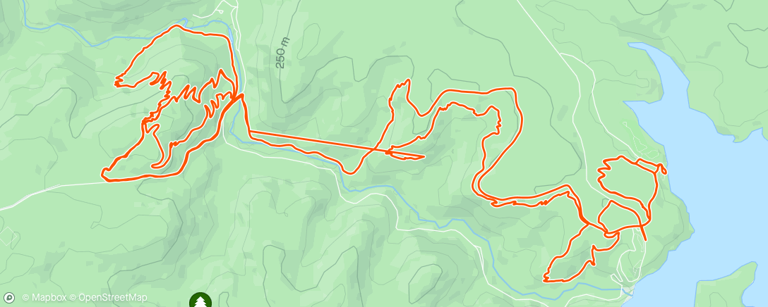 Map of the activity, tuff ride today with a trip over the bars