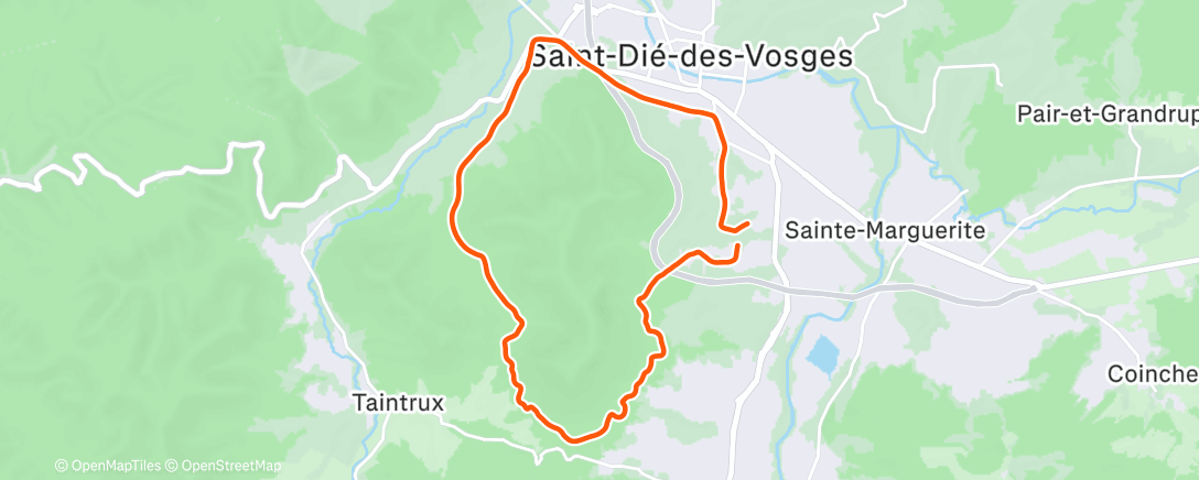 Карта физической активности (Sortie vélo dans l'après-midi)