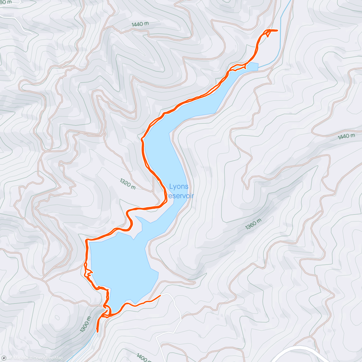 Map of the activity, Morning Hike at the Cabin