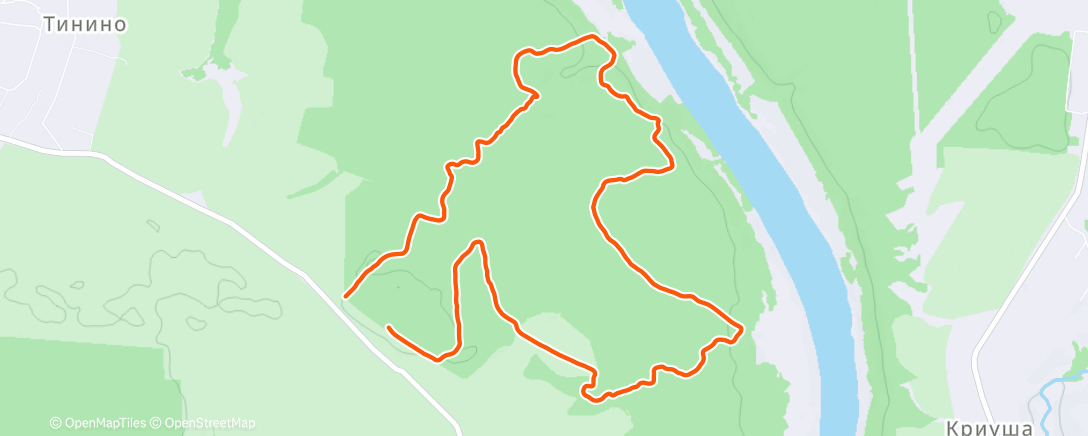 Map of the activity, Morning Run
