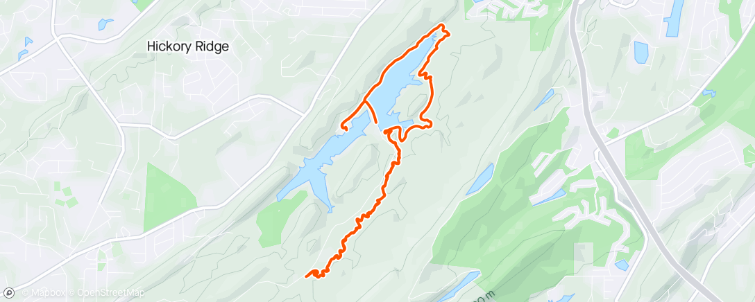 Map of the activity, Oak Mtn quickie