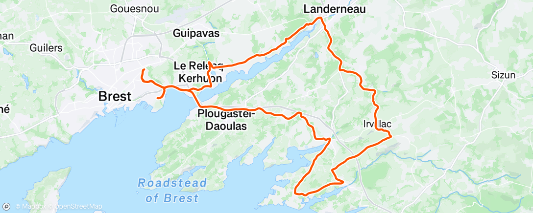 Map of the activity, Morning Ride