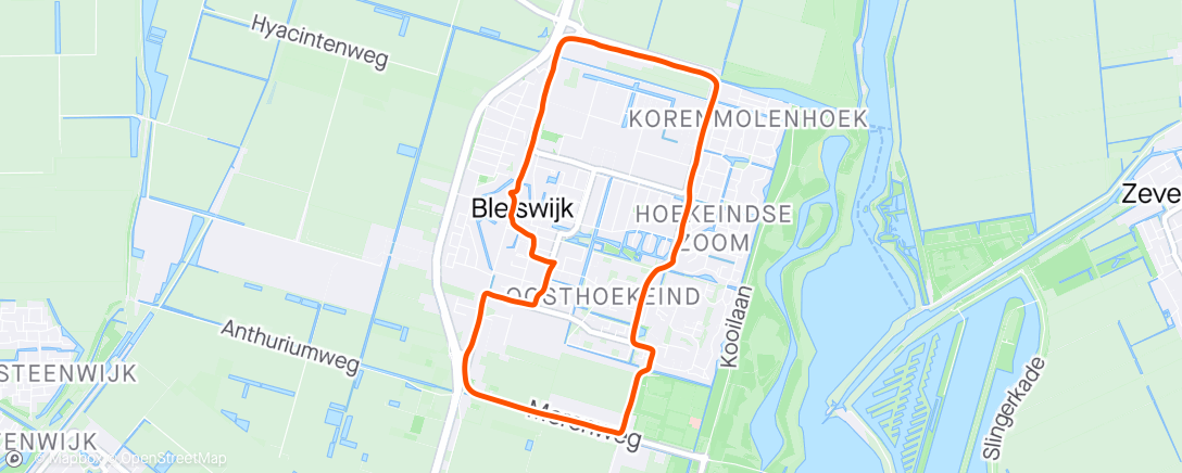 Map of the activity, In noflike kuier yn Bleiswijk