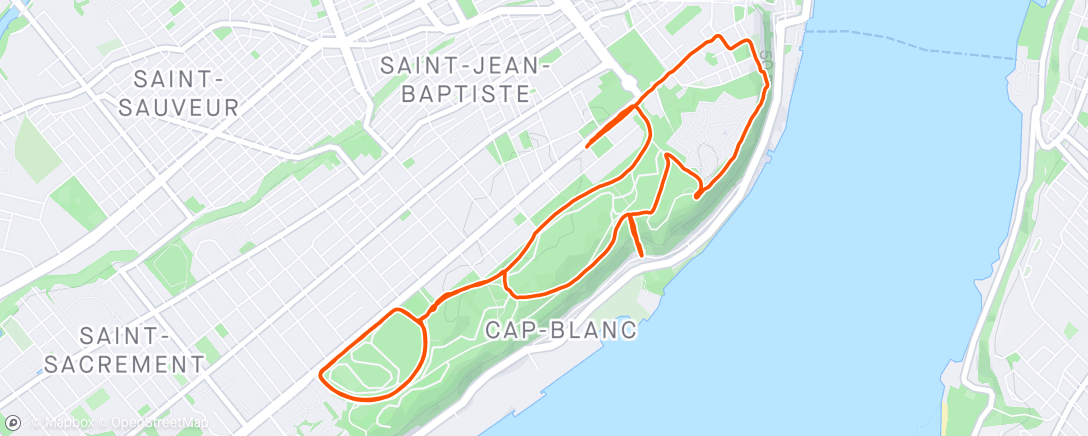 Mapa da atividade, Escaliers du Vieux-Québec