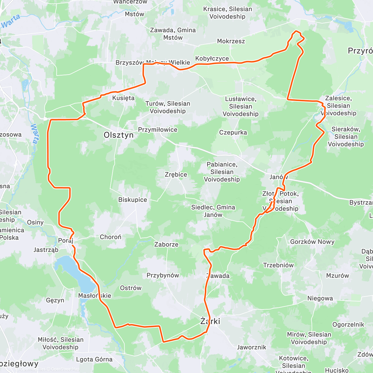 Map of the activity, Urodzinowo - świąteczny ride 🥶taki nie za ciepły, ale przynajmniej pod wiatr 😂