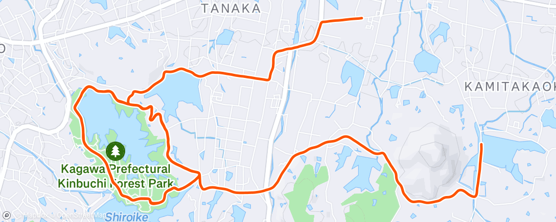 Map of the activity, 朝のランニング