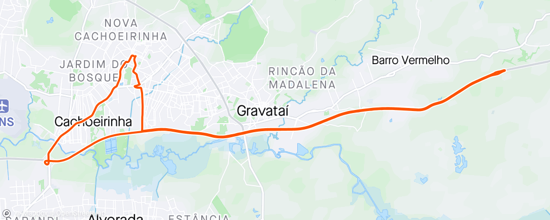 Map of the activity, Fisioterapia 3 até pedágio glorinha