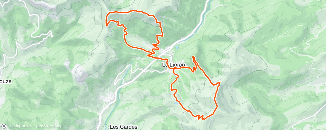 Map of the activity, Trail le matin