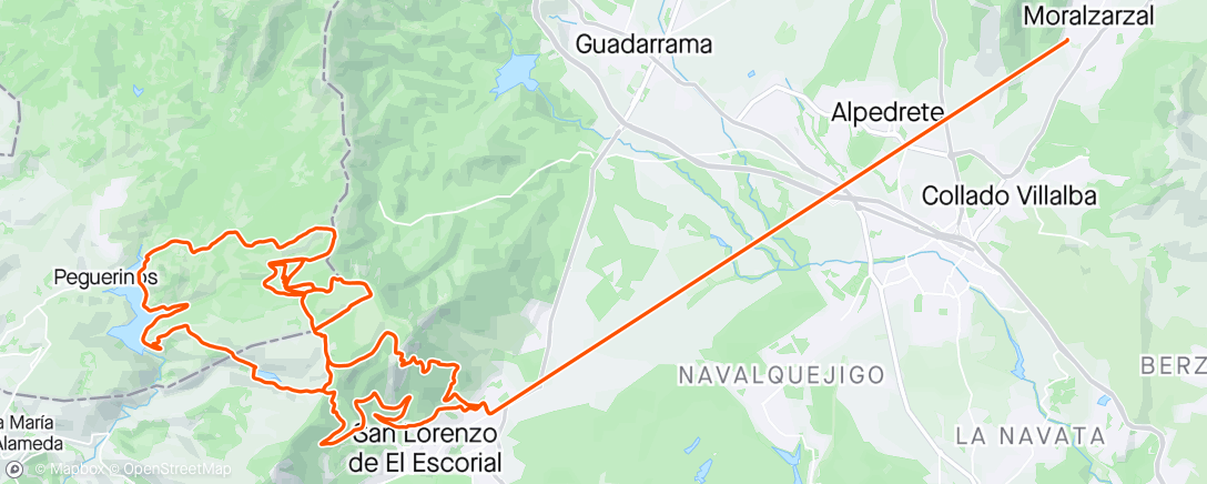 Map of the activity, E.C. El Escorial Aceña y El Tobar