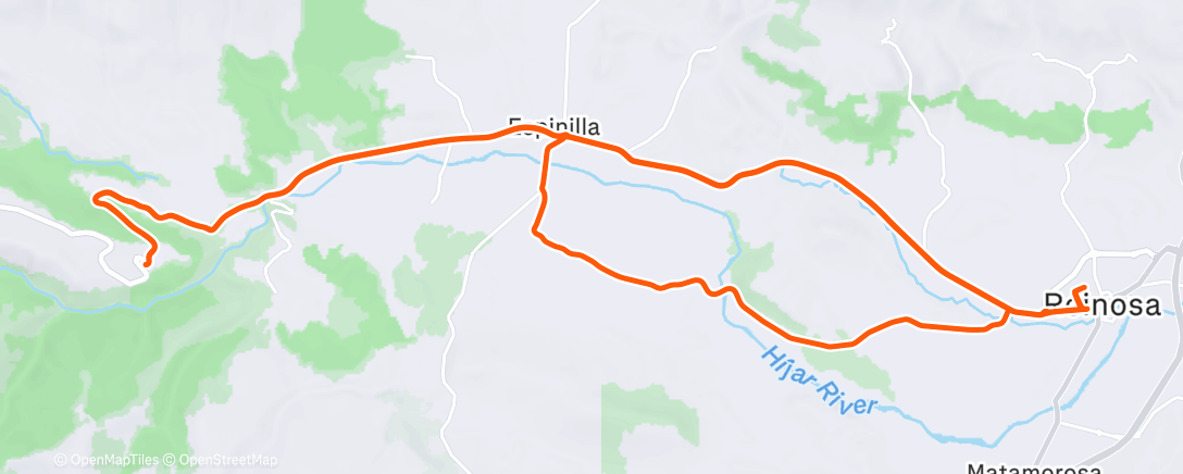 Map of the activity, VUELTA × CAMPOÓ 
REINOSA/KM 16/REINOSA.
REINOSA/KM 13/ ESPINILLA/ BARRIO/ VILLACANTID/ NESTARES/ REINOSA.