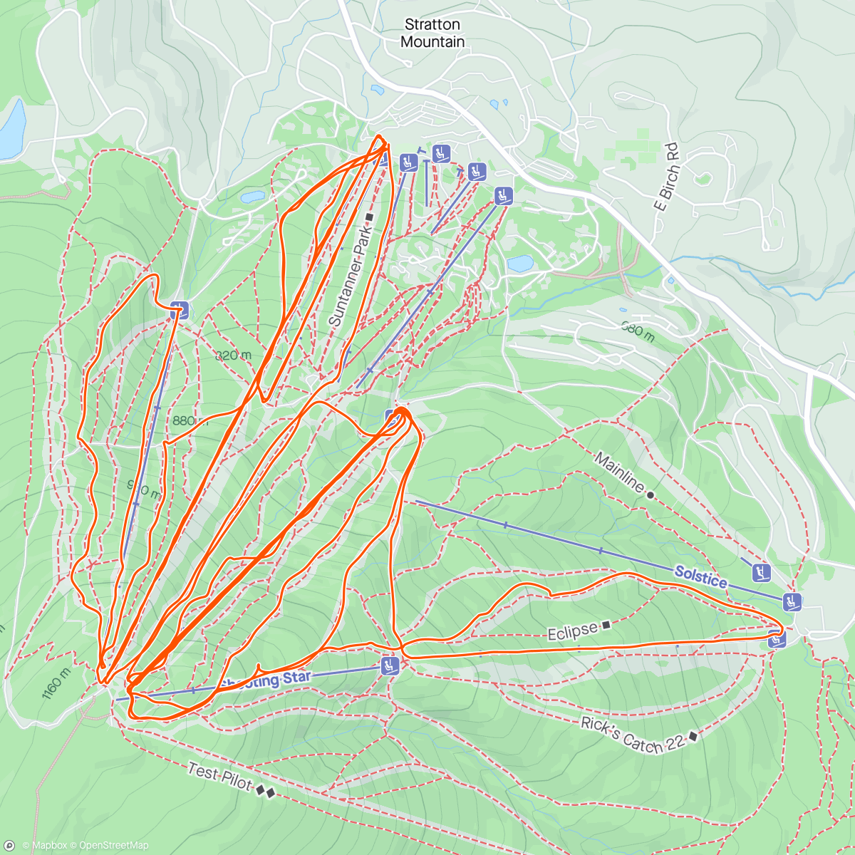 Map of the activity, Laps with the boys.
