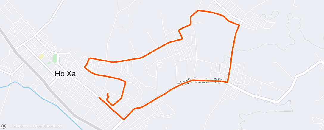 Map of the activity, Afternoon Run