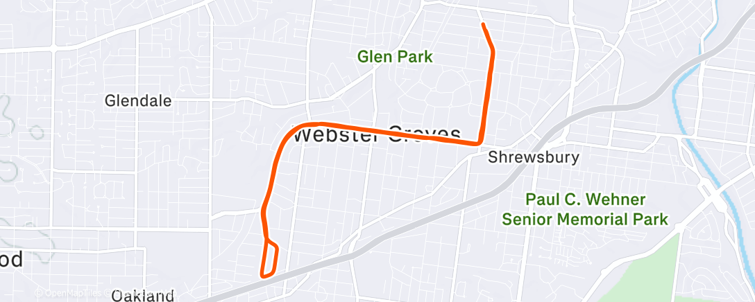 Map of the activity, 1000 Miles