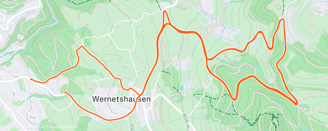 Map of the activity, Fahrt am Morgen