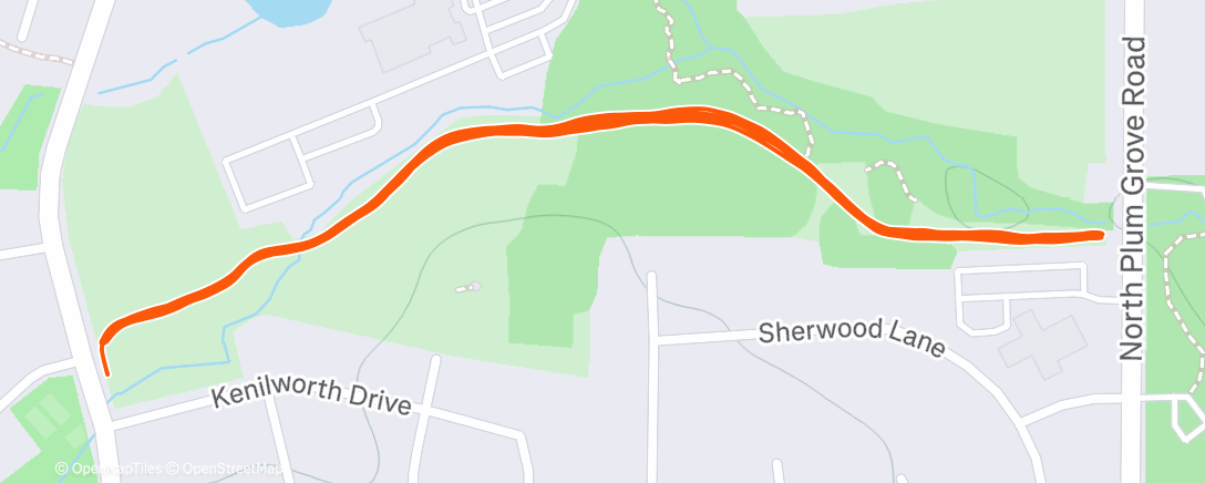 Map of the activity, Evening Run